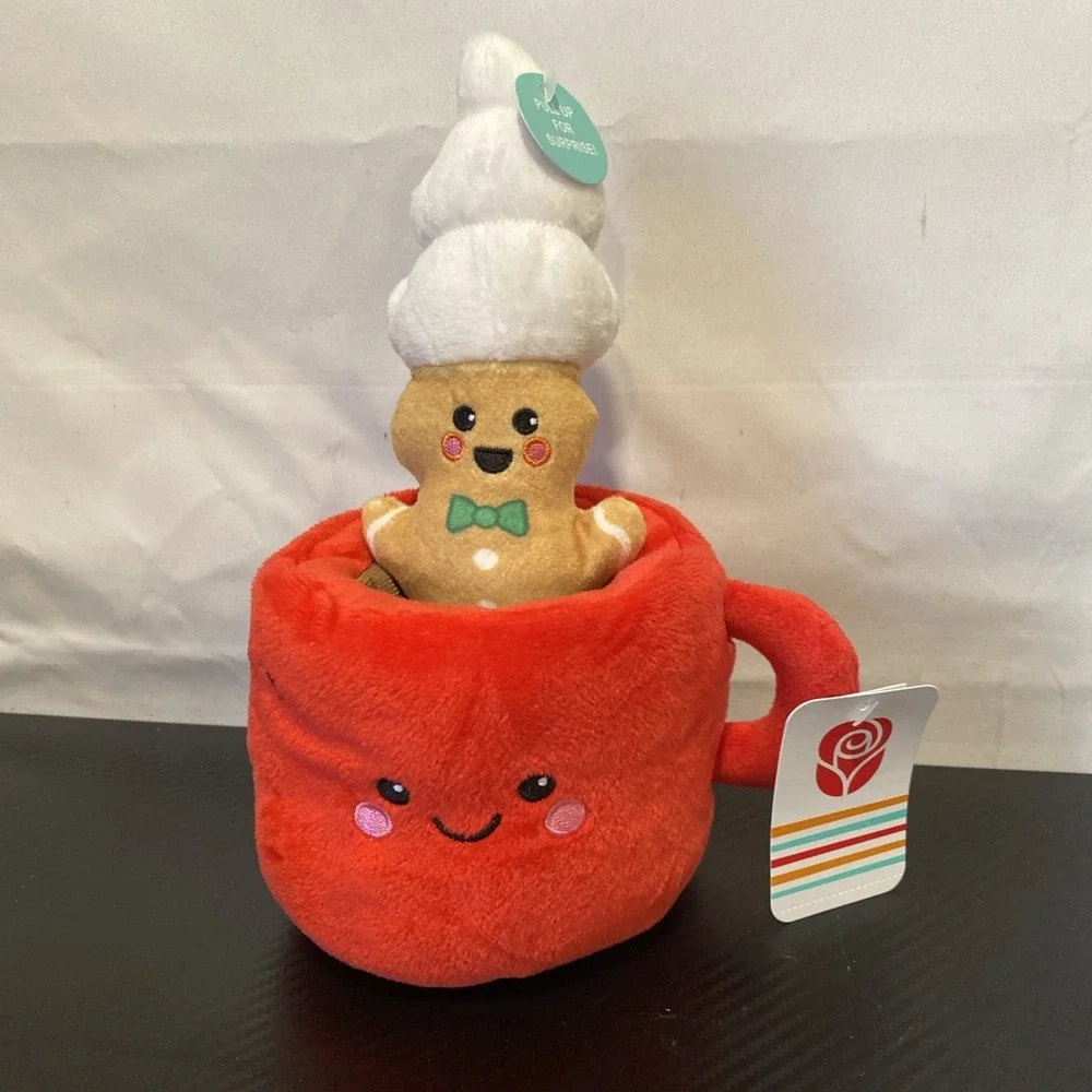 American Greetings Christmas Plush Gingerbread Man in Mug Plush